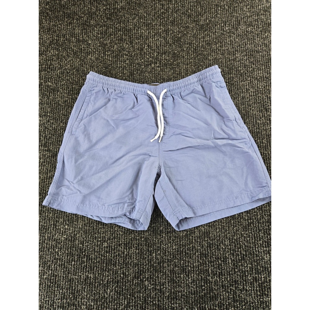 RSQ Mens Nylon Shorts Blue Elastic Waist Drawstring Casual Active Size L